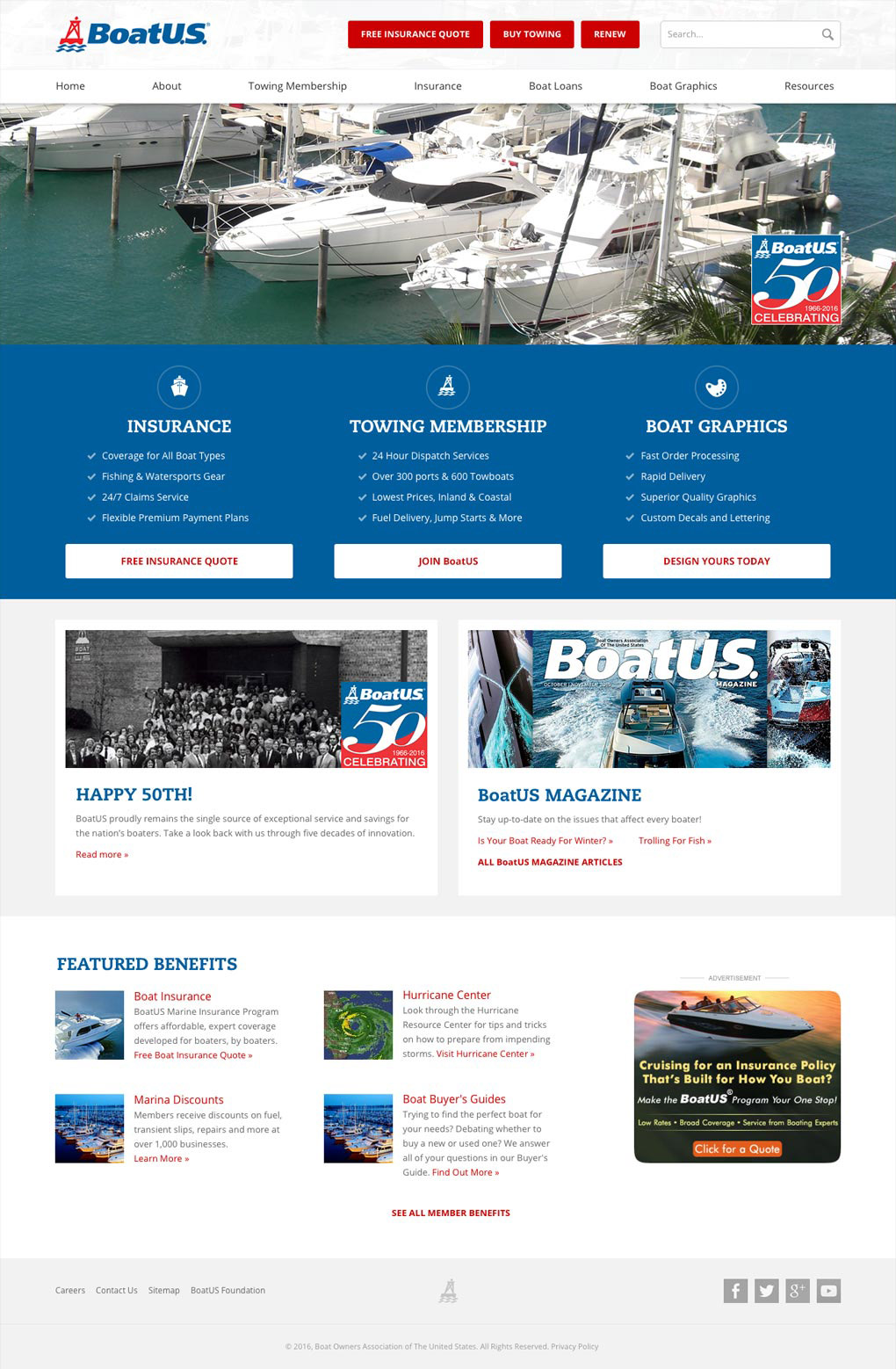 BoatUS Homepage Layout