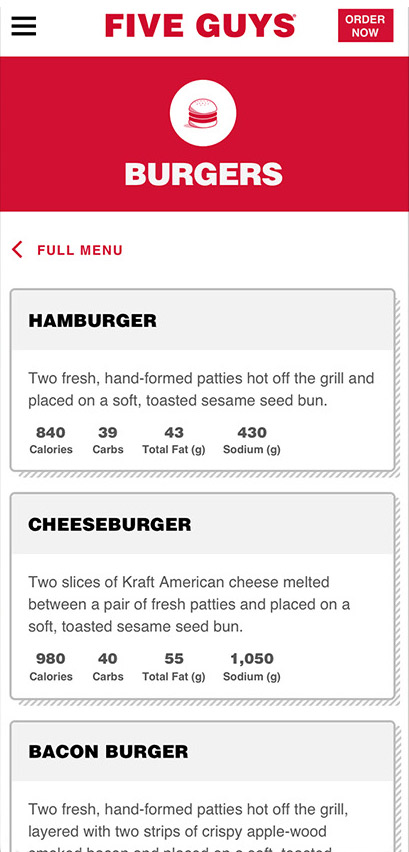Five Guys Mobile Layout 2